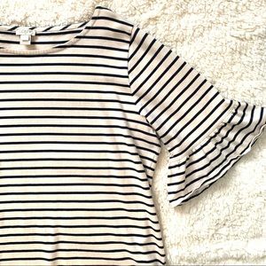 J. Crew Navy & Cream Striped Tee
